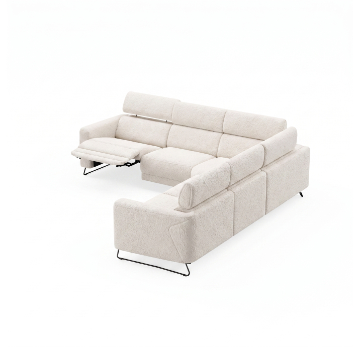 Диван MATHEO B100-300-300B/VIVA OFFWHITE/DYNASPRING/03BL/E,R