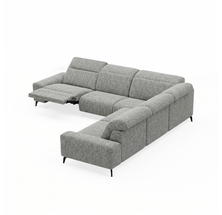 Диван ROMANO B110-300-300B/57/AMIRI CARBON/VISCOTEX/01BL/E,MR
