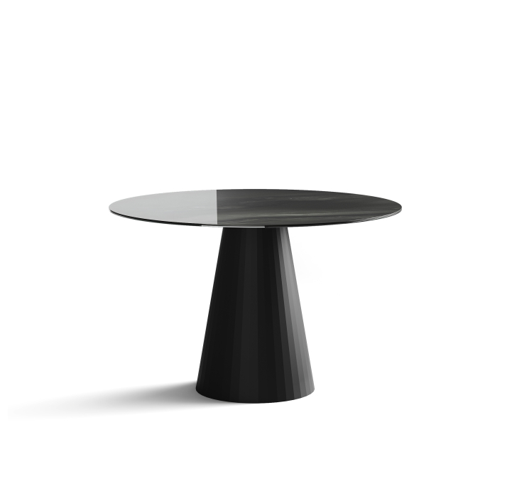 Стол обеденный MONACO DINING TABLE BLKT SMOKY BLACK  120X120X75 СМ. (NRM05534)