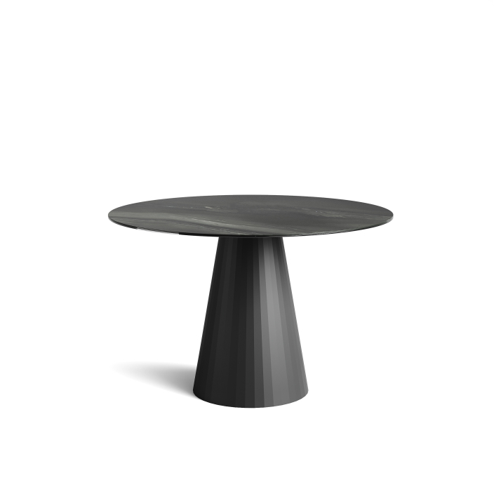 Стол обеденный MONACO DINING TABLE BLKT SMOKY BLACK  120X120X75 СМ. (NRM05534)
