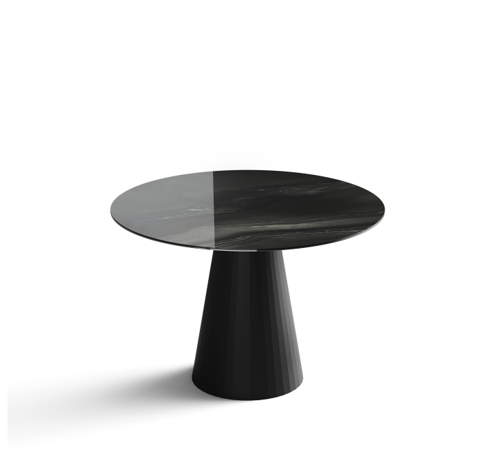 Стол обеденный MONACO DINING TABLE BLKT SMOKY BLACK  120X120X75 СМ. (NRM05534)