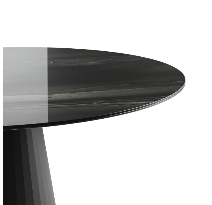 Стол обеденный MONACO DINING TABLE BLKT SMOKY BLACK  120X120X75 СМ. (NRM05534)