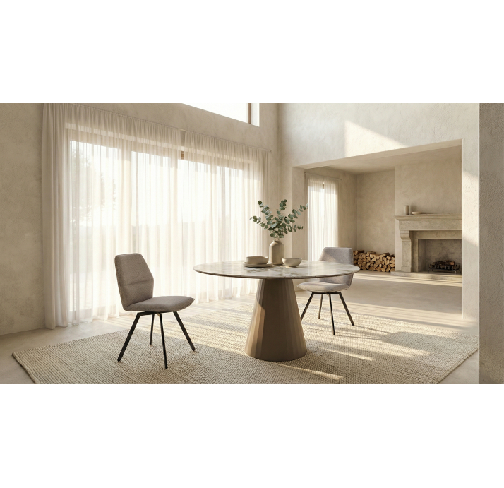 Стол обеденный MONACO DINING TABLE EMPT REVE DE REY CHOCO  120X120X75 СМ. (NRM05532)