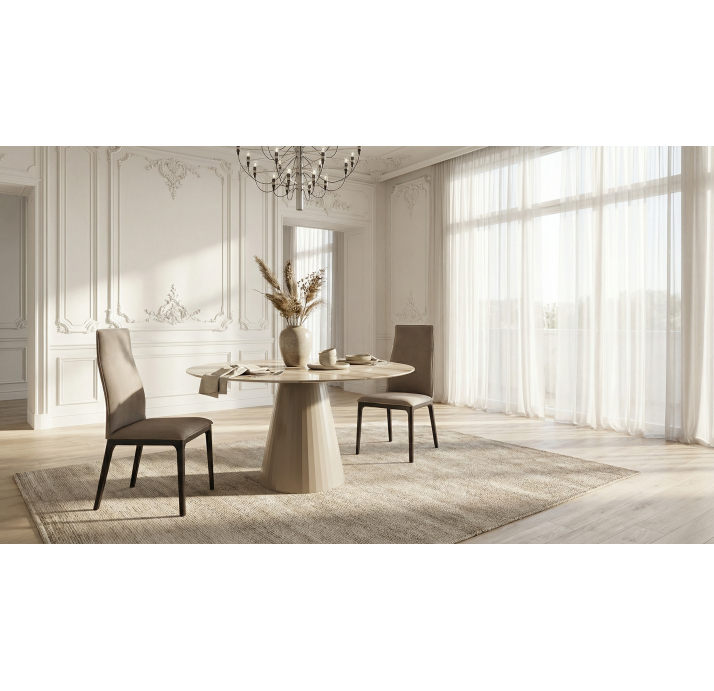 Стол обеденный MONACO DINING TABLE EMPT REVE DE REY CHOCO  120X120X75 СМ. (NRM05532)