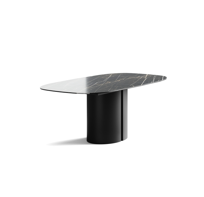 Стол обеденный CRESCEND DINING TABLE CRESCEND BLKT THUNDER NIGHT 220X100X75 СМ. (NRM05535)