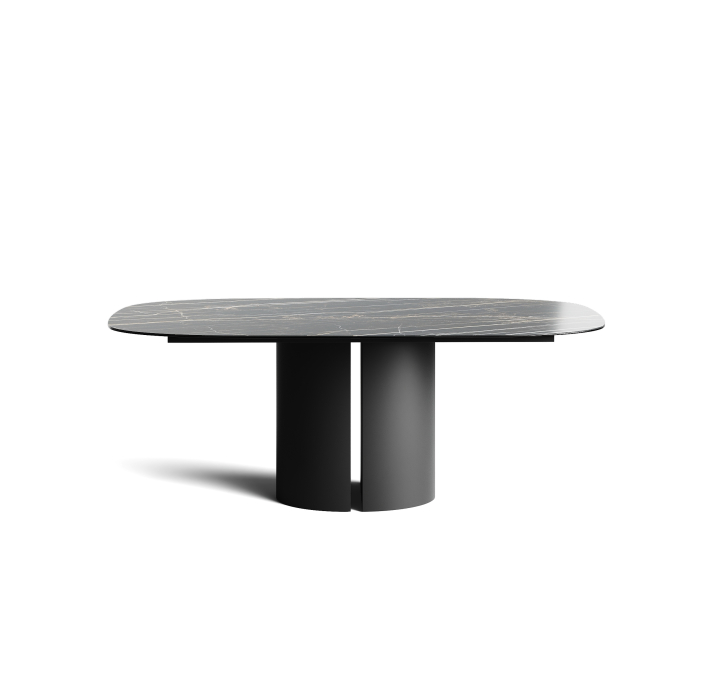 Стол обеденный CRESCEND DINING TABLE CRESCEND BLKT THUNDER NIGHT 220X100X75 СМ. (NRM05535)