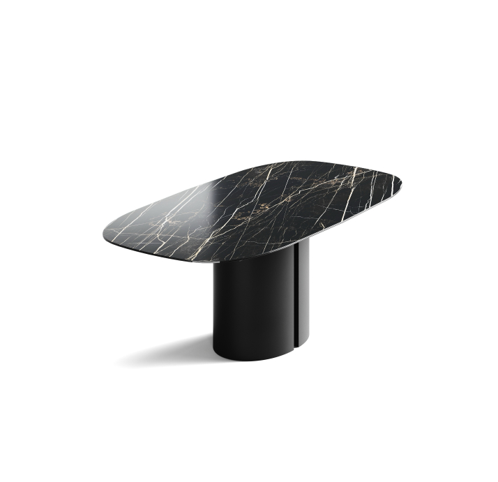 Стол обеденный CRESCEND DINING TABLE CRESCEND BLKT THUNDER NIGHT 220X100X75 СМ. (NRM05535)