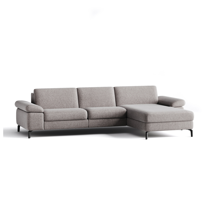 Диван TASMAN B93-300-162L/WEMBLEY PERLE/BULTEX/01 BLACK/