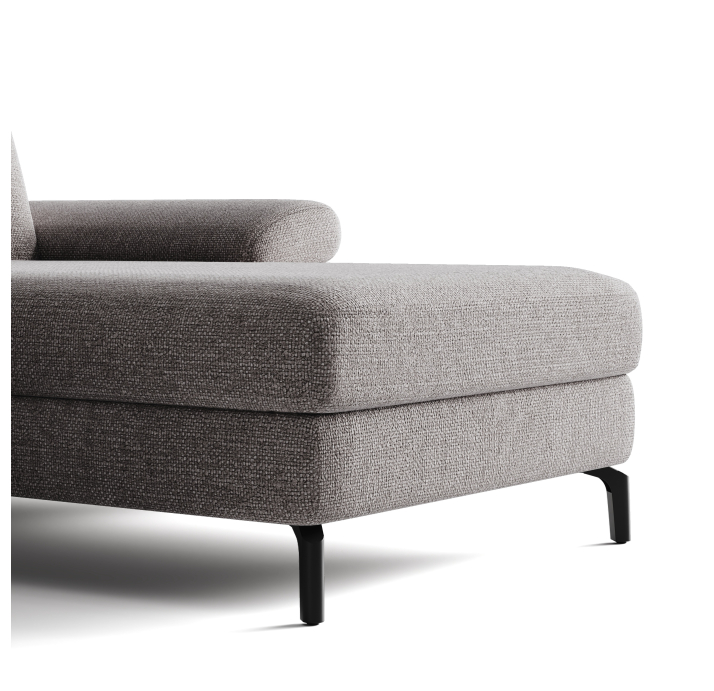 Диван TASMAN B93-300-162L/WEMBLEY PERLE/BULTEX/01 BLACK/