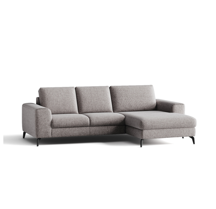 Диван DONATO B100-300-167L/WEMBLEY PERLE/VISCOTEX/01 BLACK/