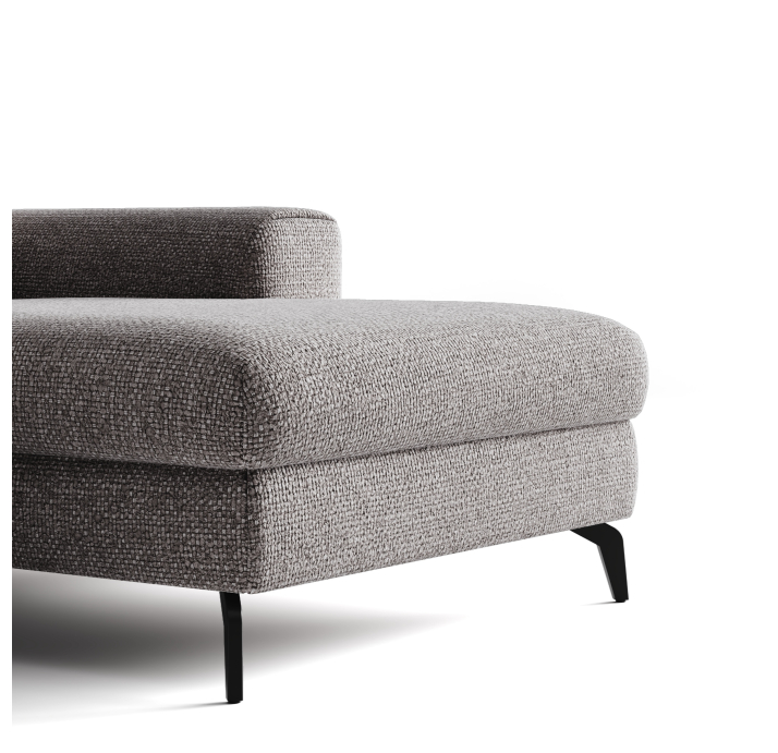 Диван DONATO B100-300-167L/WEMBLEY PERLE/VISCOTEX/01 BLACK/