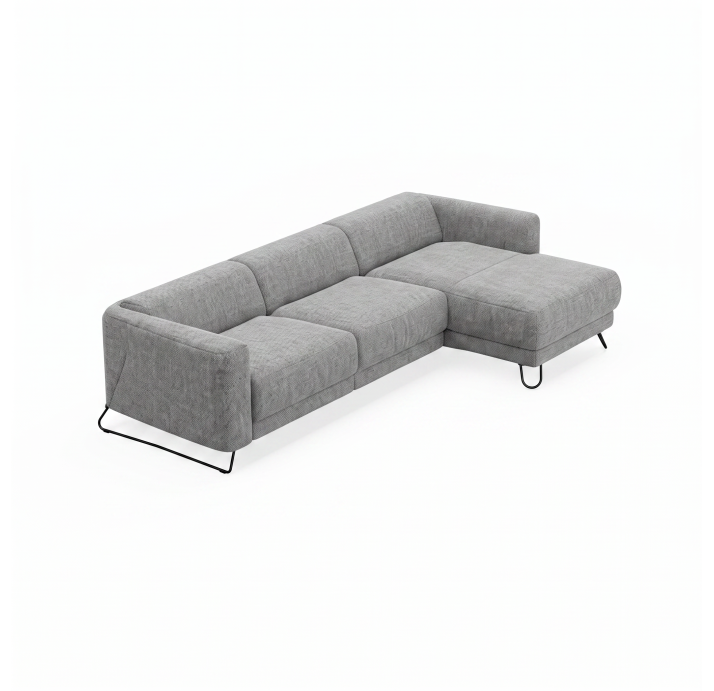 Диван MATHEO B100-300-167L/WEMBLEY PERLE/DYNASPRING/01BL BLACK/