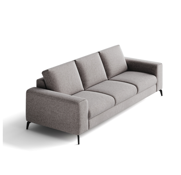 Диван DONATO B100-280-100B/WEMBLEY PERLE/VISCOTEX/01 BLACK/