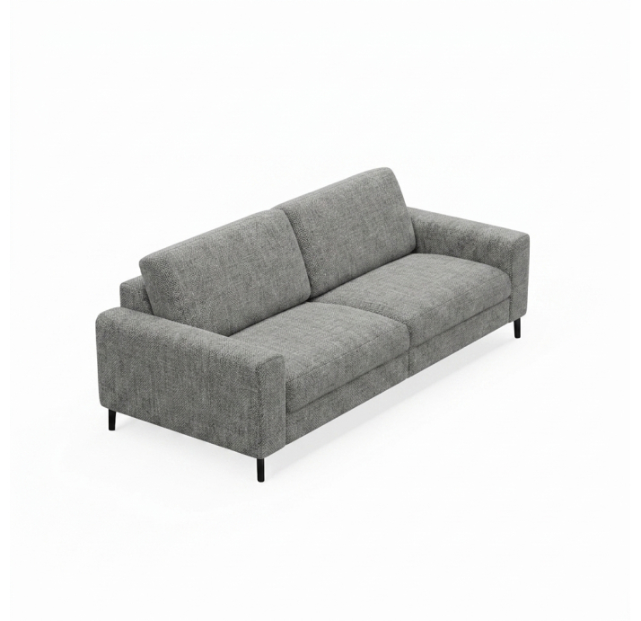 Диван FONTANE B100-220-100B/WEMBLEY PERLE/HR40/01 BLACK/