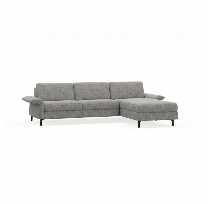Диван ADORA B93-300-162L/WEMBLEY PERLE/BULTEX/01BL BLACK/