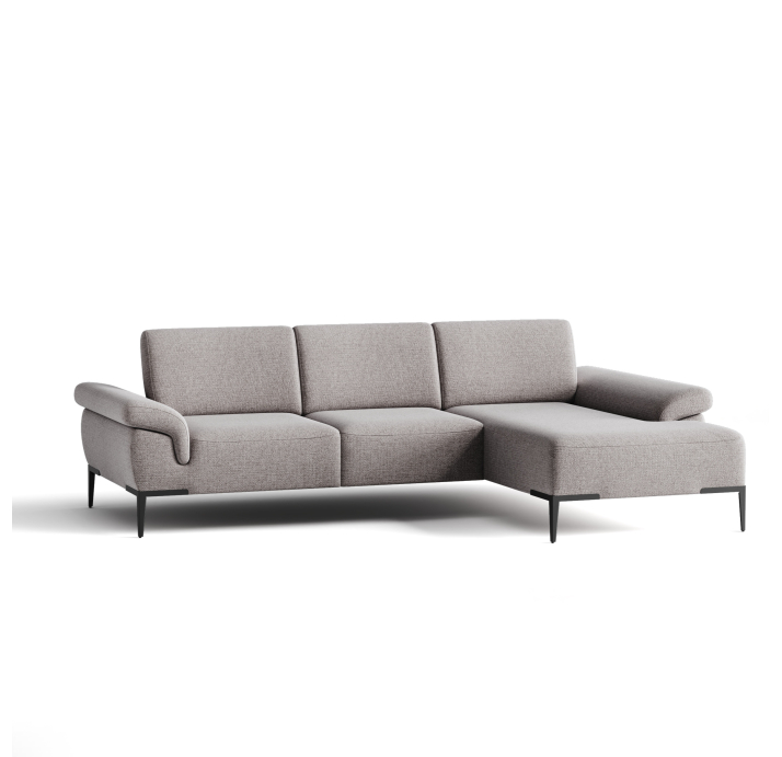 Диван WAVE B98-300-165L/WEMBLEY PERLE/BULTEX/01 BLACK/