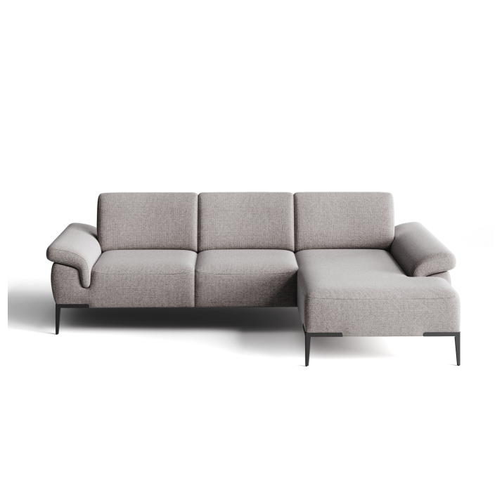 Диван WAVE B98-300-165L/WEMBLEY PERLE/BULTEX/01 BLACK/