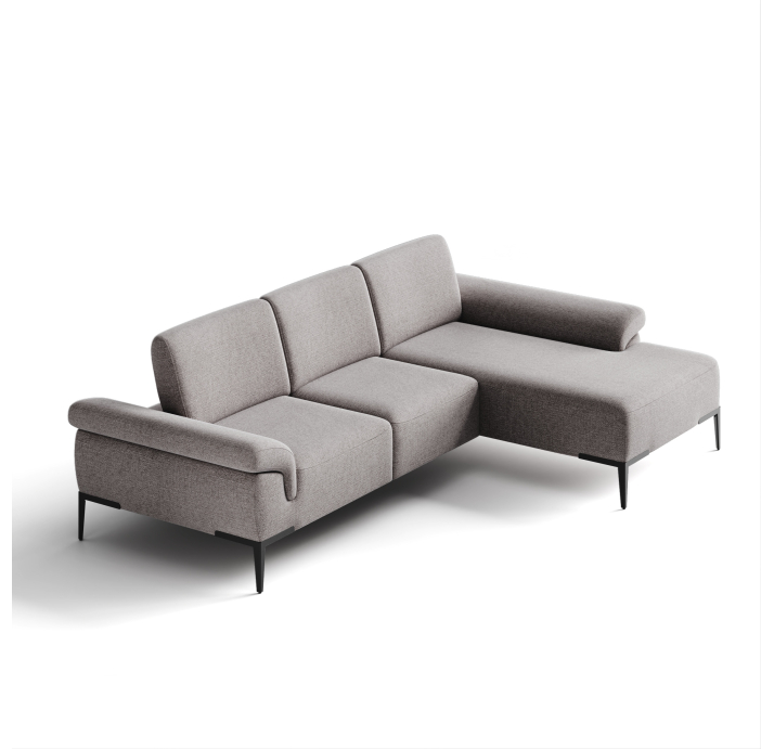 Диван WAVE B98-300-165L/WEMBLEY PERLE/BULTEX/01 BLACK/