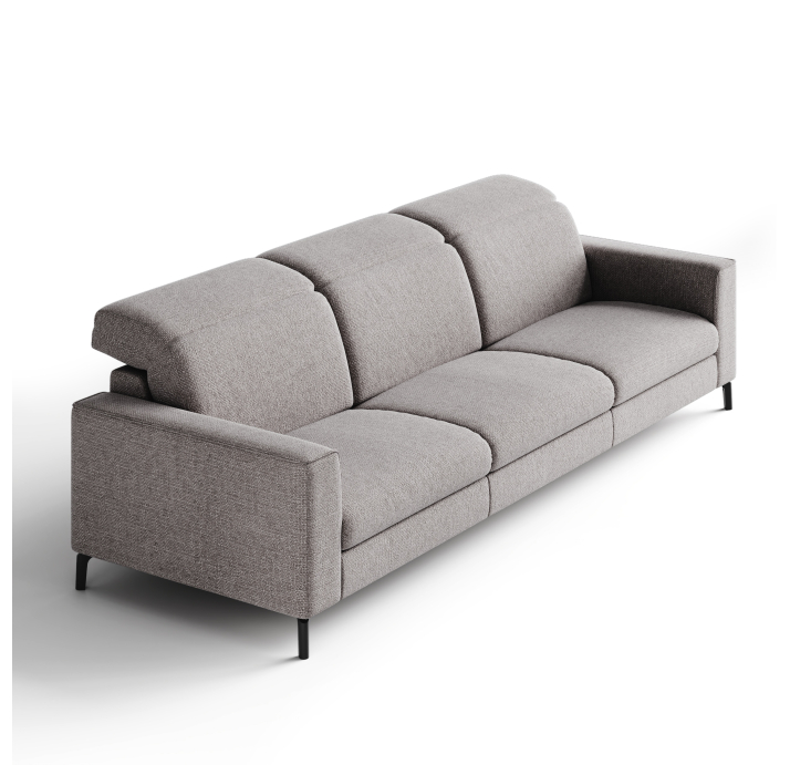 Диван FRATINO B101-280-101B/WEMBLEY PERLE/HR40/01 BLACK/E,E,E