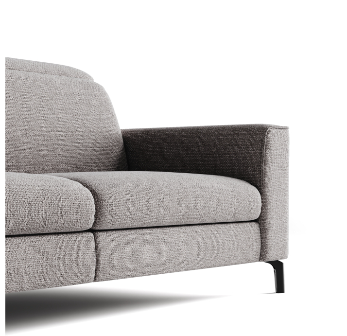 Диван FRATINO B101-280-101B/WEMBLEY PERLE/HR40/01 BLACK/E,E,E