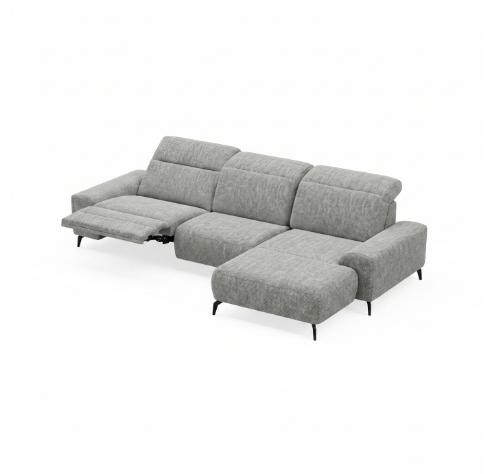 Диван ROMANO B110-300-167L/57/AMIRI CARBON/VISCOTEX/01BL/E,MR