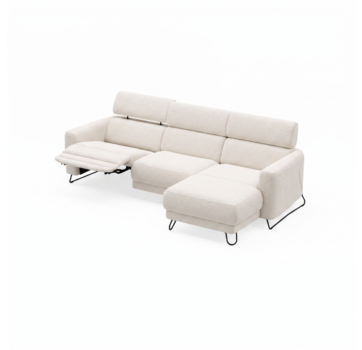 Диван MATHEO B100-300-167L/VIVA OFFWHITE/DYNASPRING/03BL/E,Z,R