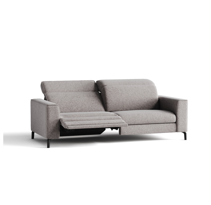 Диван FRATINO B101-220-101B/WEMBLEY PERLE/HR40/01 BLACK/R,E,E