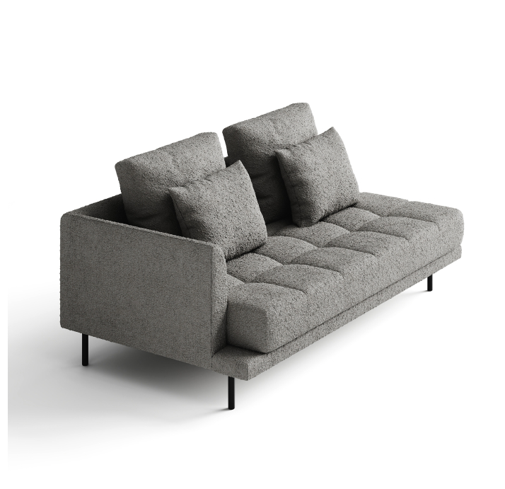 Диван LEMME B102-192-/STELLA Stella Crystal/Утопающий/h 17 металл/