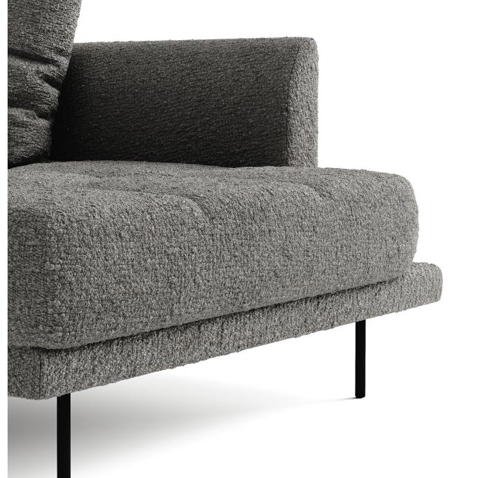 Диван LEMME -102-192/STELLA Stella Crystal/Утопающий/h 17 металл/