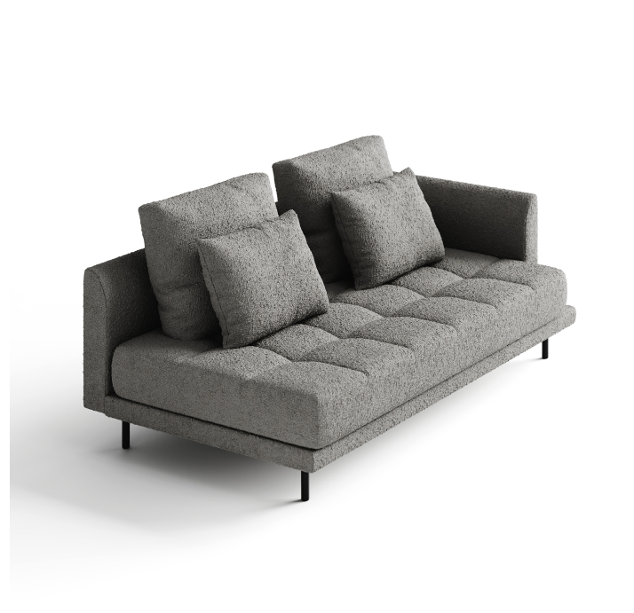 Диван LEMME -192-102B/STELLA Stella Crystal/Утопающий/h 17 металл/