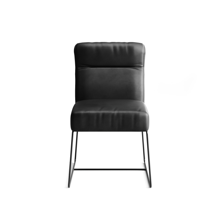 Стул интерьерный RALPH CHAIR КОЖА (Cat. E) TOUCH NERO  Черный (NRM05586)