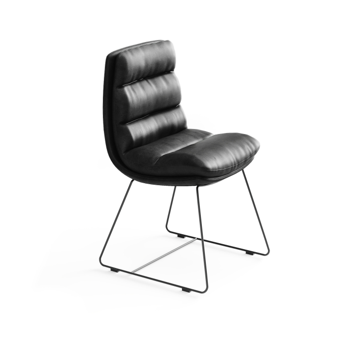 Стул интерьерный CLASS CHAIR КОЖА (Cat. D) OVIS BLACK LEATHER  Черный (NRM05585)