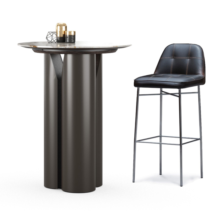 Стол обеденный FREYA BISTRO DINING TABLE Mat Persona 77 MARBLE AURA  85X85X105 СМ. (FUG00171)