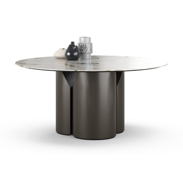 Стол обеденный FREYA ROUND DINING TABLE Mat Persona 77 MARBLE AURA  160X160X75 СМ. (FUG00172)