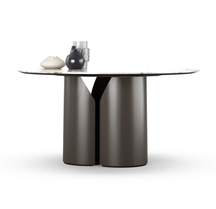 Стол обеденный FREYA ROUND DINING TABLE Mat Persona 77 MARBLE AURA  160X160X75 СМ. (FUG00172)