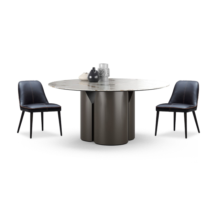 Стол обеденный FREYA ROUND DINING TABLE Mat Persona 77 MARBLE AURA  160X160X75 СМ. (FUG00172)