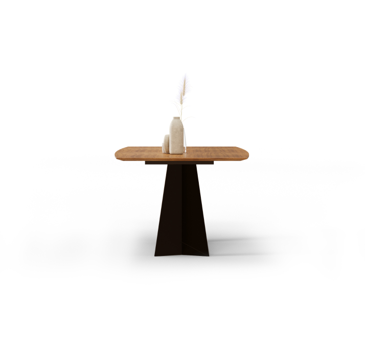 Стол обеденный GRANDO DINING TABLE COPPER ELECTROSTATIC Natural walnut veneer  220X110X75 СМ. (FUG00