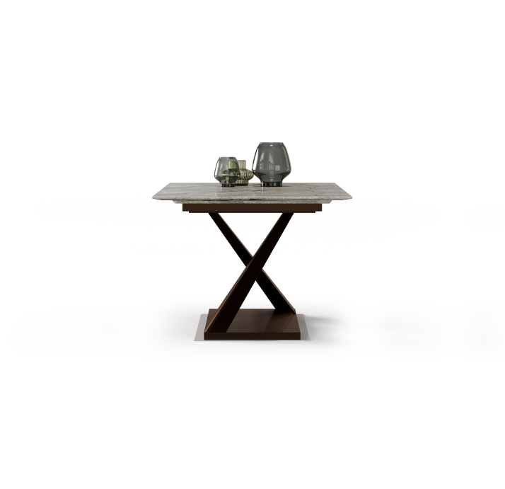 Стол обеденный MIRO DINING TABLE COPPER ELECTROSTATIC Natural walnut veneer  240X110X76 СМ. (FUG0018