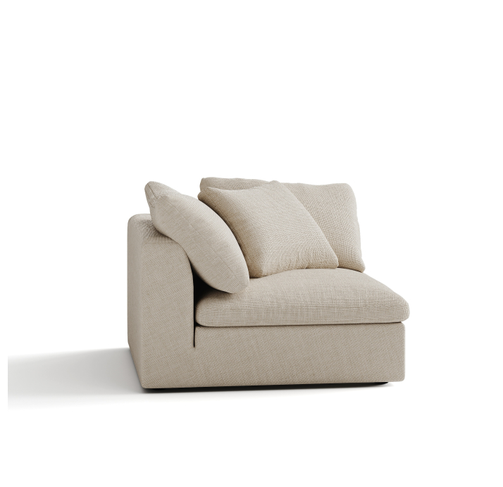 Диван NUAGE K102-102-102/54/45/Renegade Pearl 106/Гусиный пух-перо/встроенные/