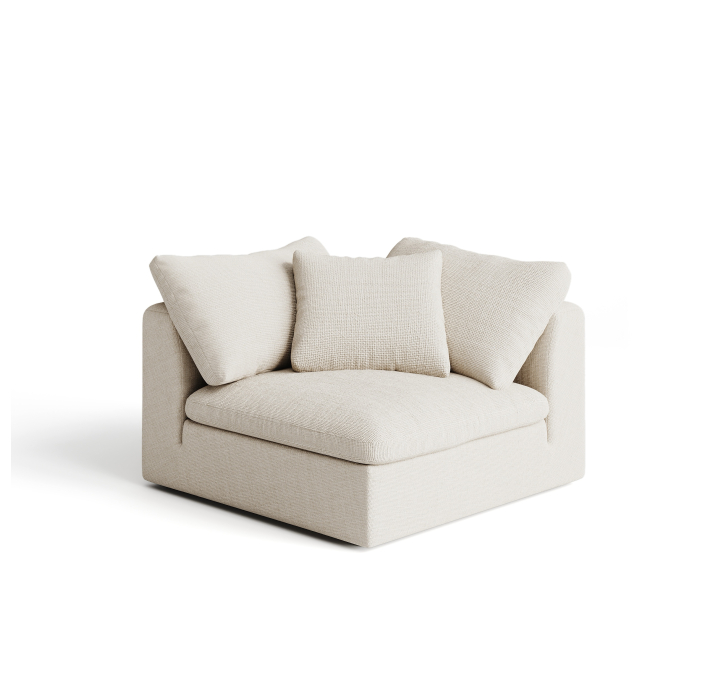 Диван NUAGE K102-102-102/54/45/Renegade Pearl 106/Гусиный пух-перо/встроенные/