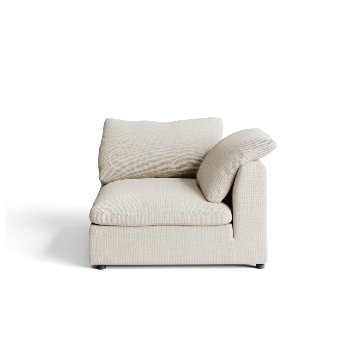 Диван NUAGE 102-102-102B/54/45/Renegade Pearl 106/Гусиный пух-перо/встроенные/