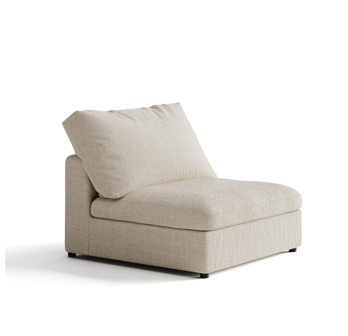 Диван NUAGE F102-102-102/54/45/Renegade Pearl 106/Гусиный пух-перо/встроенные/