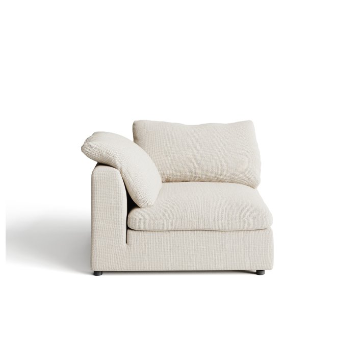 Диван NUAGE B102-102-102/54/45/Renegade Pearl 106/Гусиный пух-перо/встроенные/