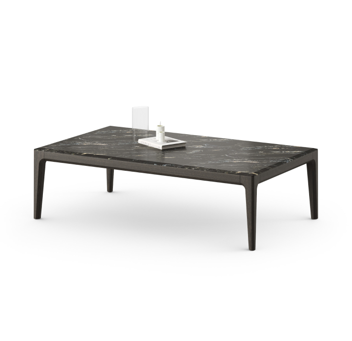 Стол журнальный PURA COFFEE TABLE Nat. wal. veneer MARBLE AURA  103X103X39 СМ. (FUG00201)