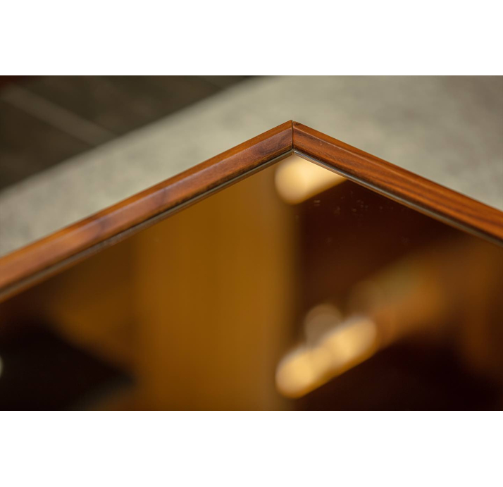 Стол журнальный NEWS COFFEE TABLE Nat. wal. veneer MIRROR SMOKE  110X110X37 СМ. (FUG00211)