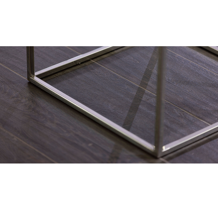 Стол журнальный NEWS SIDE TABLE Nat. wal. veneer MIRROR BRONZE  50X50X61 СМ. (FUG00223)