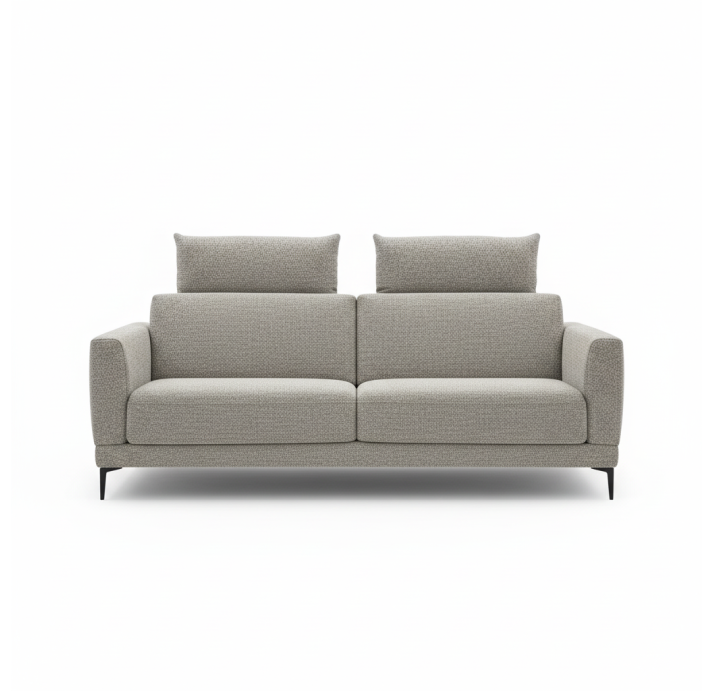 Диван NUBO B100-210-100B/57/LUANDO STONE/FORMATEX/03 BLACK/StLO,E,E