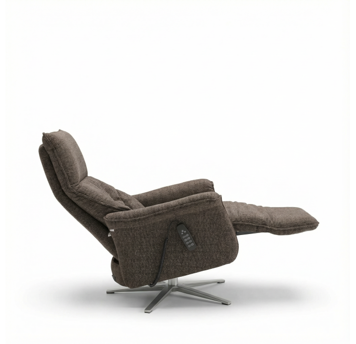 Кресло MELODY B77B/52/ALVARO CHOCOLAT/01BR BRUSHED/E,Z,L-RELAX