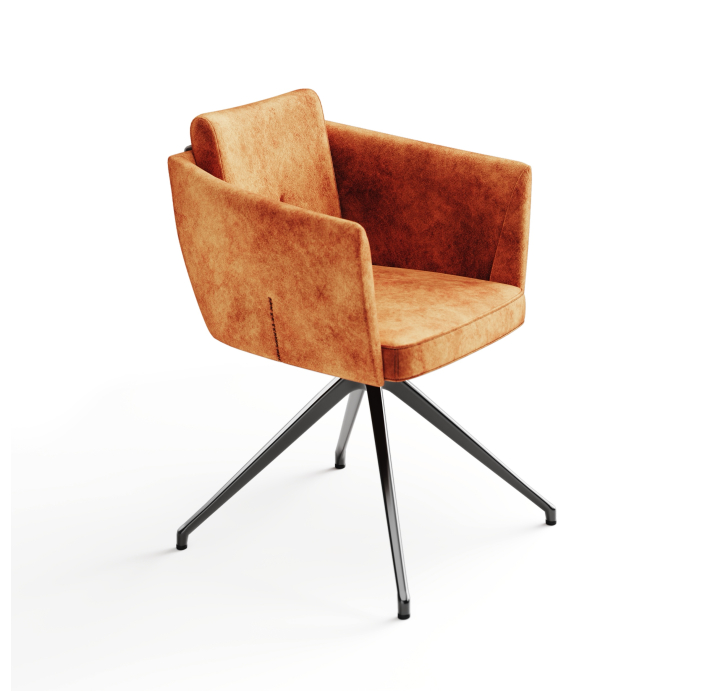 Стул крутящийся ALVA SWIVEL CHAIR SAMBIA ROST  F101BLACK (ROM05963)