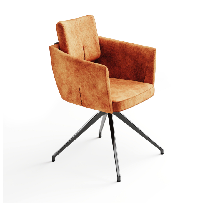 Стул крутящийся ALVA SWIVEL CHAIR SAMBIA ROST  F101BLACK (ROM05963)